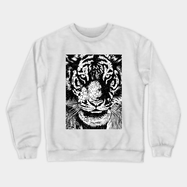 Stare tiger head Crewneck Sweatshirt by barmalisiRTB